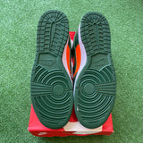 Nike Miami Hurricanes Low Dunks Size 12