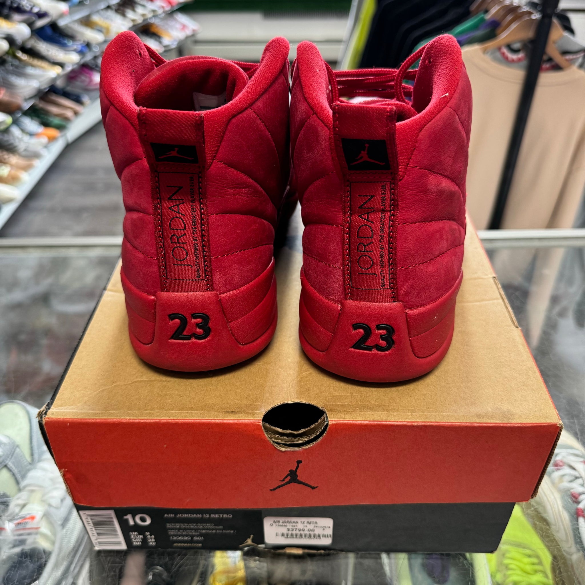 Jordan 12 top red suede