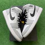 Jordan Light Smoke Grey Mid 1s Size 10