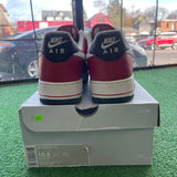 Nike Varsity Red White Black Low Air Force 1s Size 10.5