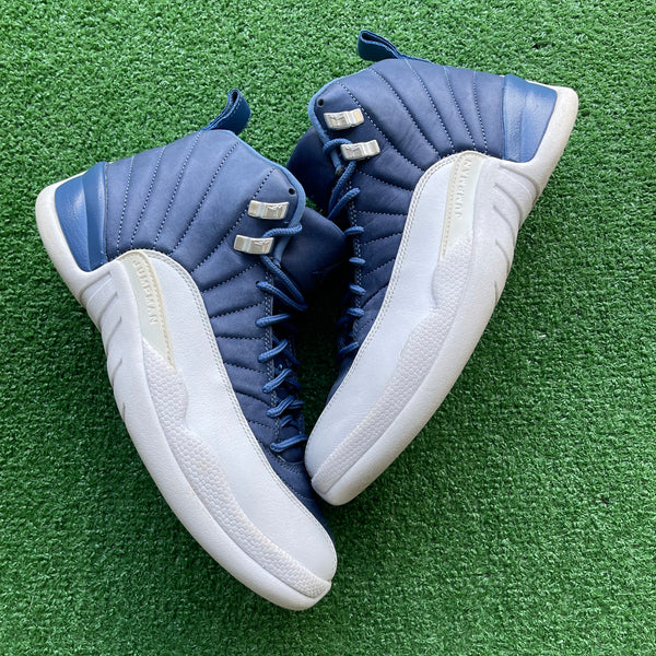 12 Indigo 12s Jordans Blue Indigo Blue 12s Indigo 12s On Feet Air