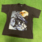 Vintage Wild Fire Biker Tee Size L