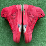 Jordan Red Suede 5s Size 11