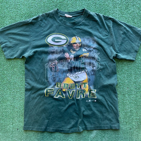 Vintage Green Bay Packers Brett Favre Tee Size L