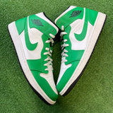 Jordan Lucky Green Mid 1s Size 12