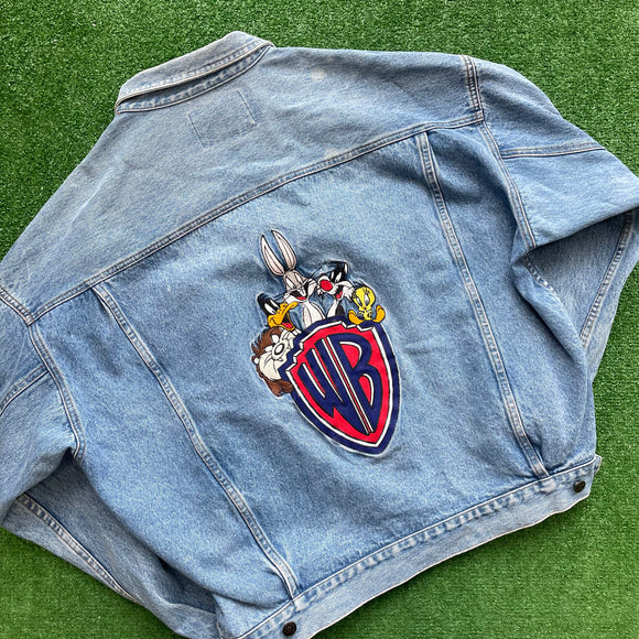 Vintage Warner Brothers Jean Jacket Size XL