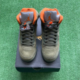 Jordan Olive 5s Size 6.5Y