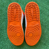 Jordan Metallic Electric Orange Mid 1s Size 2Y