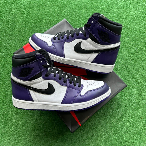 Jordan Court Purple 1s Size 10.5