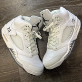 Jordan White Metallic 5s Size 9