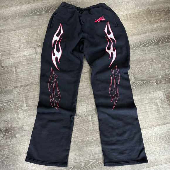 Hellstar Flame Sweat Pants Size XL