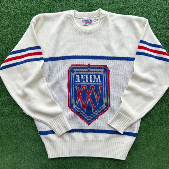 Vintage Buffalo Bills Super Bowl Chalk Line Sweater Size L