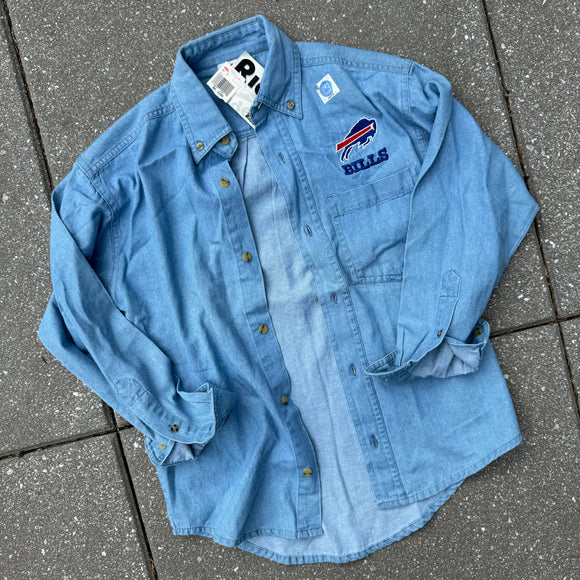 Vintage Buffalo Bills Denim Shirt Size (youth) Kids L