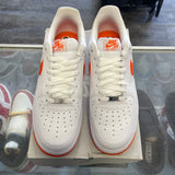Nike Orange White Air Force 1s Size 10
