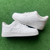 Nike White Low Air Force 1s Size 10