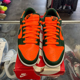 Nike Miami Hurricanes Low Dunks Size 8.5