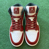 Jordan Redstone Midnight Green Mid 1s Size 8