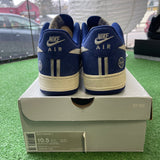 Nike White Navy Low Air Force 1s Size 10.5