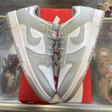 Nike White Light Smoke Grey Low Dunks Size 12