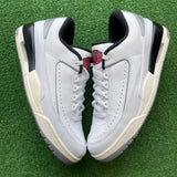 Jordan Black Metallic Silver 2/3s Size 11.5