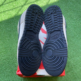 Nike White Midnight Navy Low Dunks Size 8.5