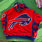 Vintage Buffalo Bills Pullover Jacket With Hood Size 4XL