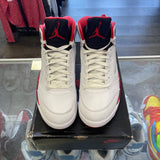 Jordan Black Tongue Fire Red 5s Size 10