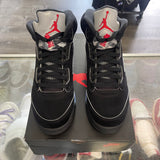 Jordan Reimagined Black Metallic 5s Size 7Y