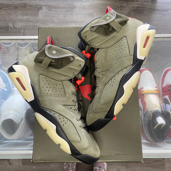Jordan Travis Scott Olive 6s Size 11.5