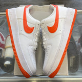 Nike Orange White Air Force 1s Size 10