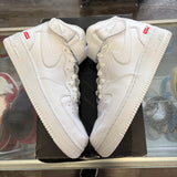 Nike White Supreme Mid 1s Size 9