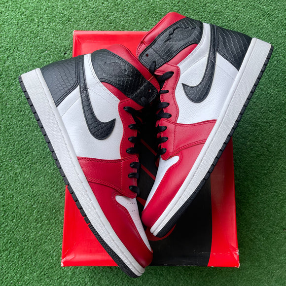 Jordan Satin Snake Skin 1s Size 11.5W/10M