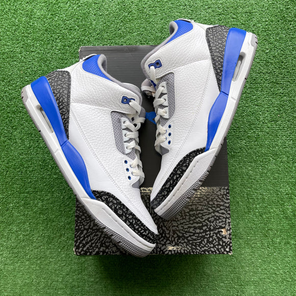 Jordan Racer Blue 3s Size 10