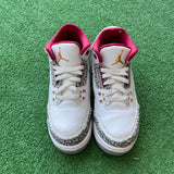 Jordan Cardinal 3s Size 5.5Y