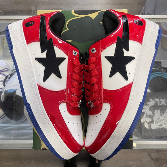 Bape Red and Black Bapesta Size 13