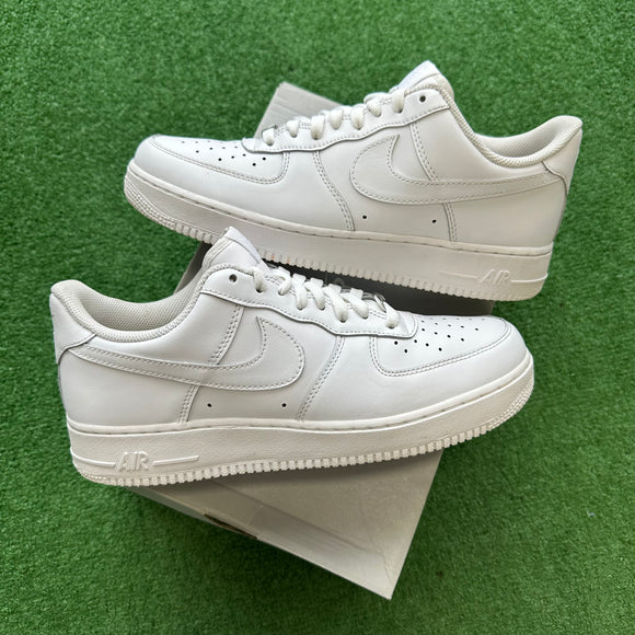 Nike White Low Air Force 1s Size 10.5