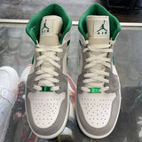 Jordan Grey Green Mid 1s Size 9.5