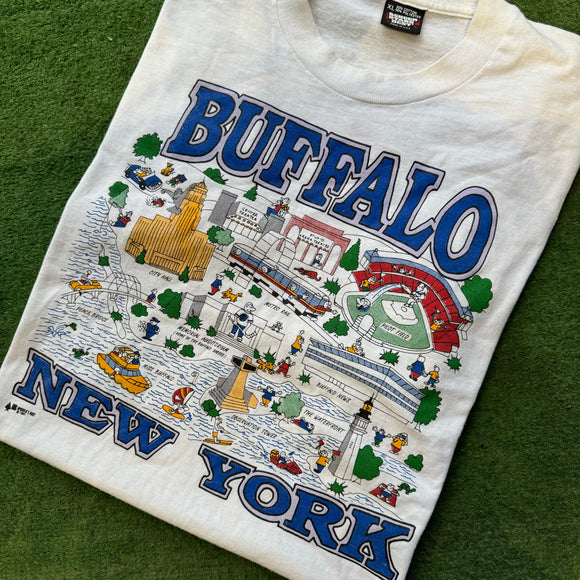 Vintage Buffalo Landmarks Tee Size XL