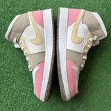 Jordan Pastel Vivid Green Mid 1s Size 6.5Y