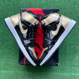 Jordan Patent Gold Toe 1s Size 10.5