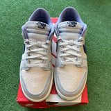 Nike White Blue Void Low Dunks Size 9