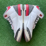Jordan Fire Red 3s Size 4Y