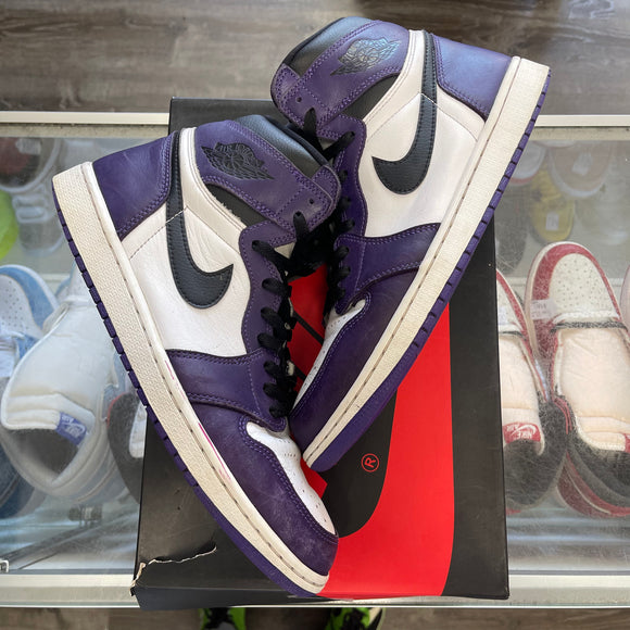 Jordan Court Purple White 1s Size 11