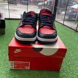 Nike Red Obsidian Low Dunks Size 9.5