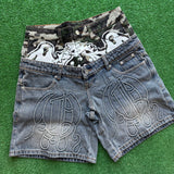 Octavious Marks Camo Denim Shorts Size 30