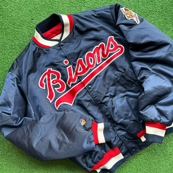 Vintage Buffalo Bisons Satin Jacket Size XL