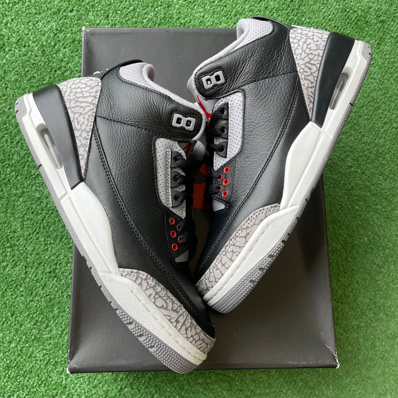 Jordan Black Cement 3s Size 7.5
