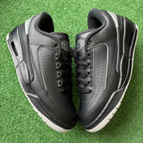 Jordan Black Metallic Silver Black Low 2s Size 6.5Y