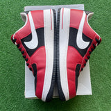 Nike Varsity Red White Black Low Air Force 1s Size 10.5