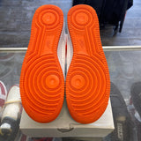 Nike Orange White Air Force 1s Size 10